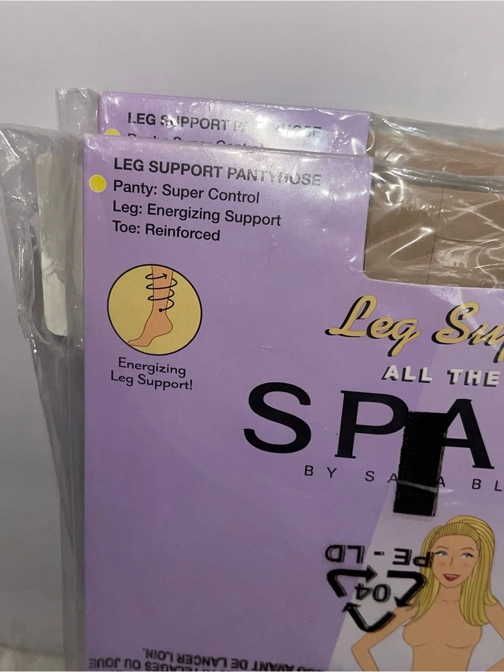 NEW SPANX ALL THE WAY BUFF COLOR STOCKINGS TIGHTS 2 PAIR-SIZE E
